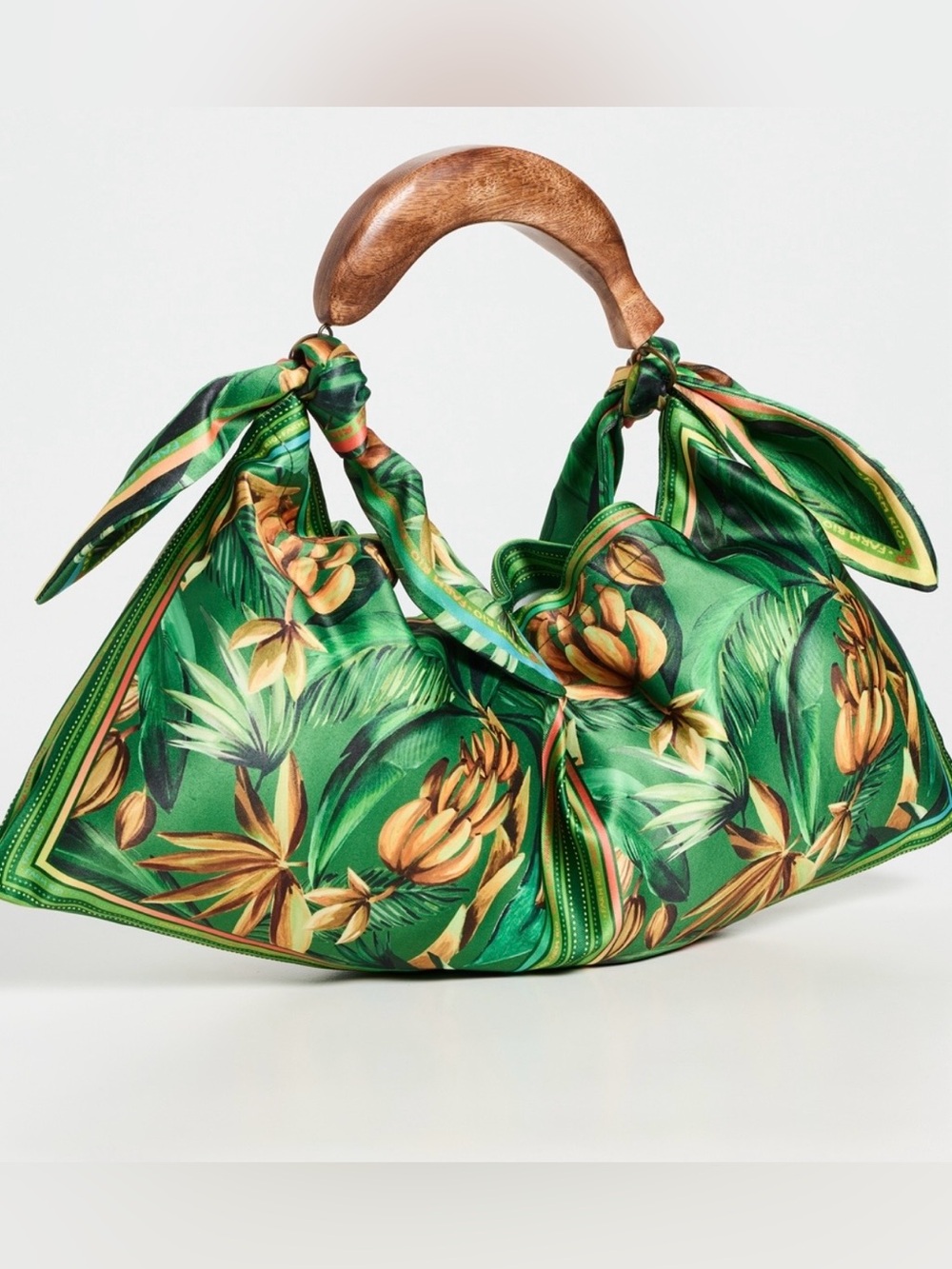 FARM Rio Green Tropical Floral Knot-Handle Hobo Bag - Picture 4 of 4